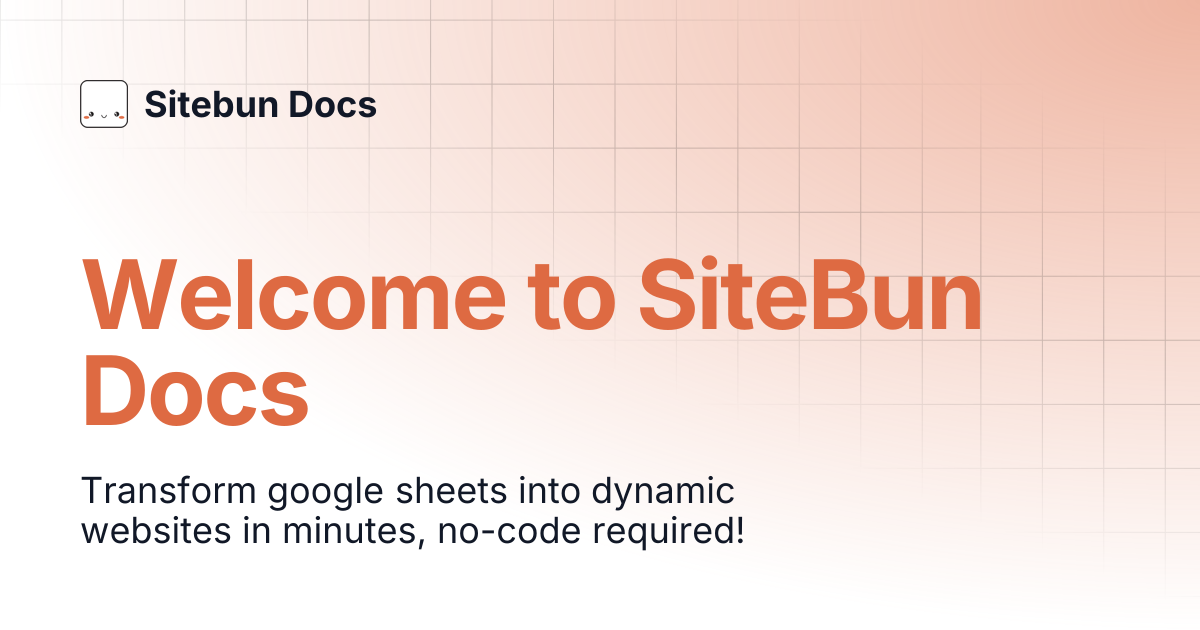 Welcome to SiteBun Docs | Sitebun Docs